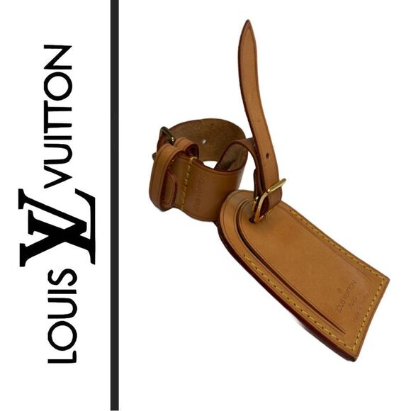 Louis Vuitton Genuine Leather Luggage Tag - Made in France - Picture 2 of 3